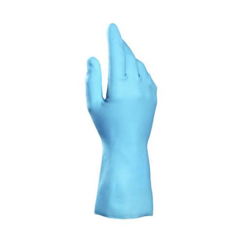 teal latex gloves