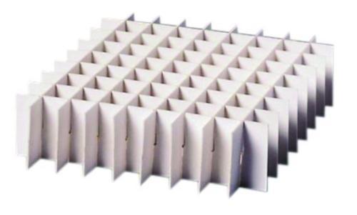 LLG-Grid divider 12x12 H=40mm, from cardboard, for Cryobox 136 x 136 mm ...