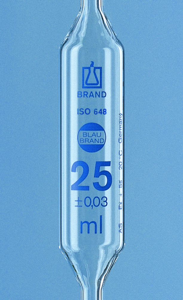 Volumetric pipet 0.5 ml, with 2 marks BLAUBRAND®, cl. AS, AR glass KB