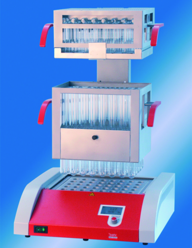 Kjeldahl digestion unit in up to 16 places, encl. sample rack, vessels