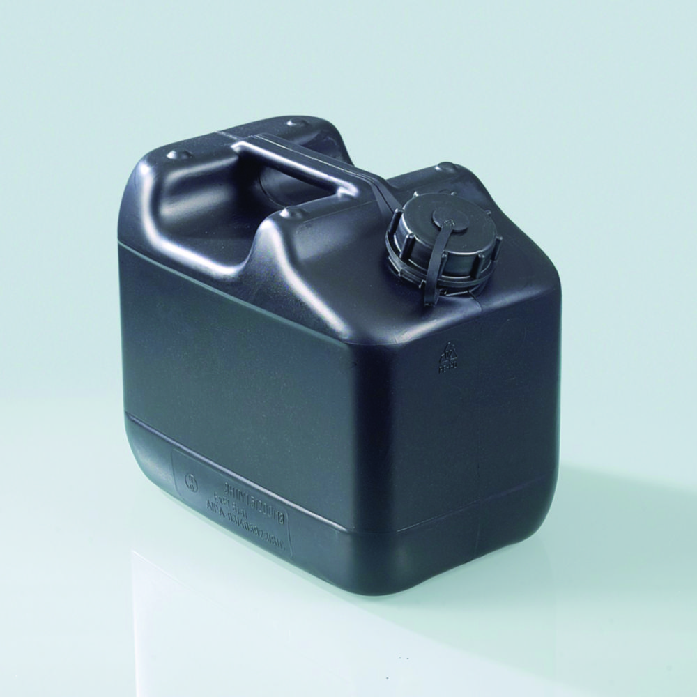 Canister 10 L, 300x200x258mm carrying handle, screw cap, thread DIN 61
