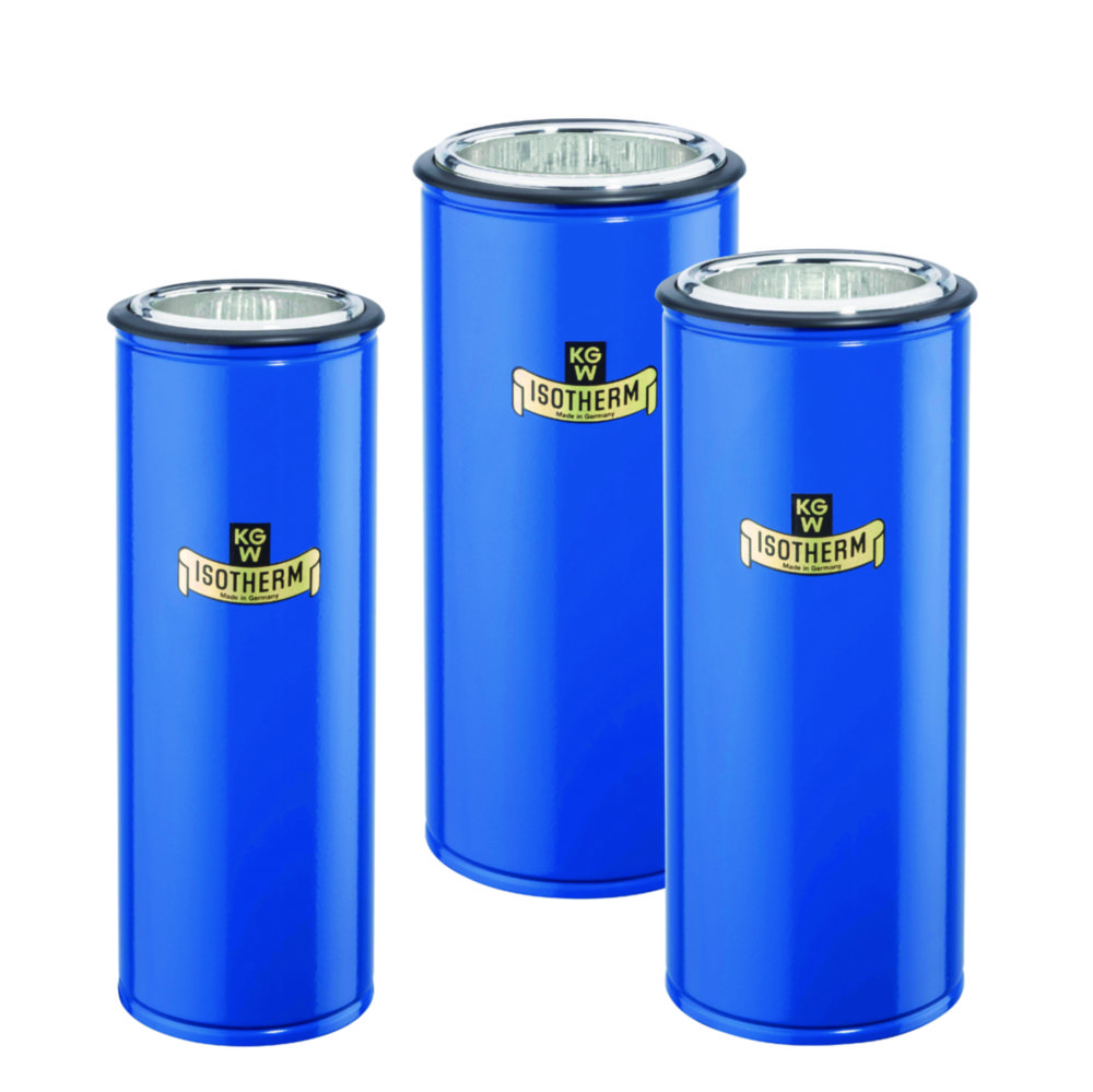 Dewar flasks 1250ml, cylindrical blue powdercoated alu, 500x57mm