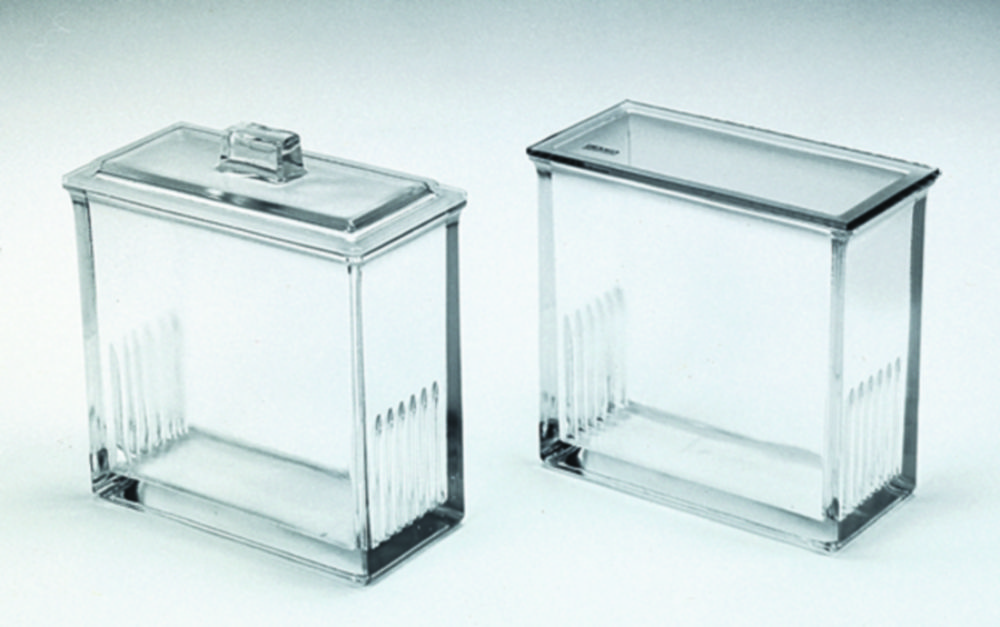 Simultaneous separating chamber for 5 TLC plates 200 x 200 mm with knob