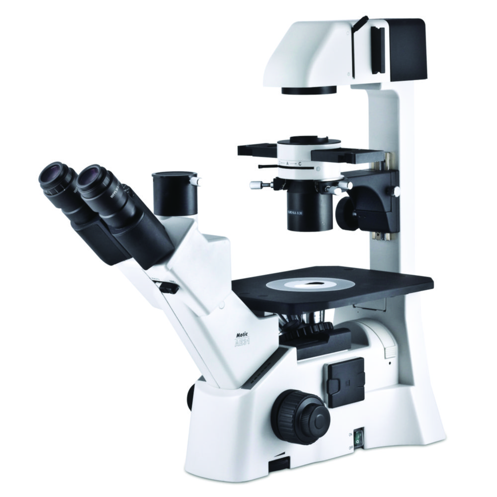 Inverted microscope AE31E Trinocular lens tube, 45° viewing angle