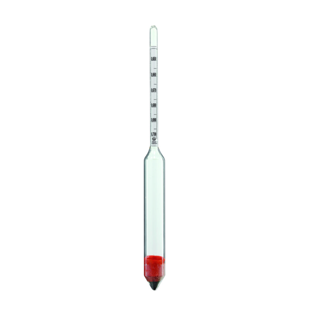 Density hydrometer 1.0001.3000,005 g/cm³ w/o thermometer, ref.temp