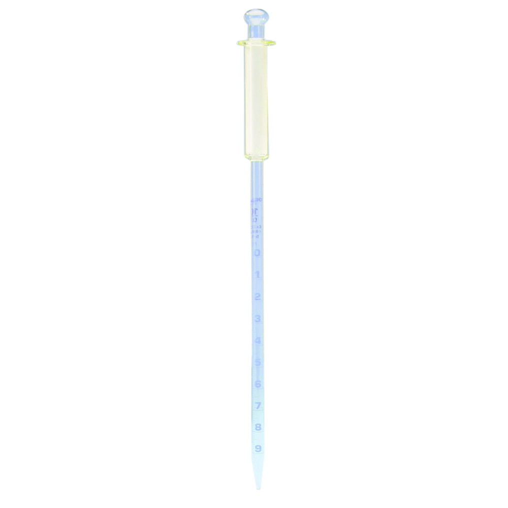 Suction piston graduated pipette 1:0.01 ml, class A, clear glass ...