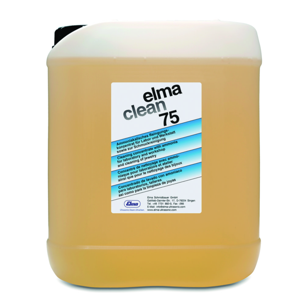 elma clean 75, 5 ltr. cleaning reagent, alkaline (no dan. goods