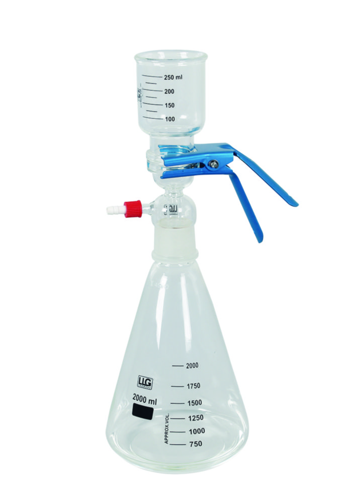 LLGFiltration unit with 2 l filter flask NS45/40, filter holder NS45