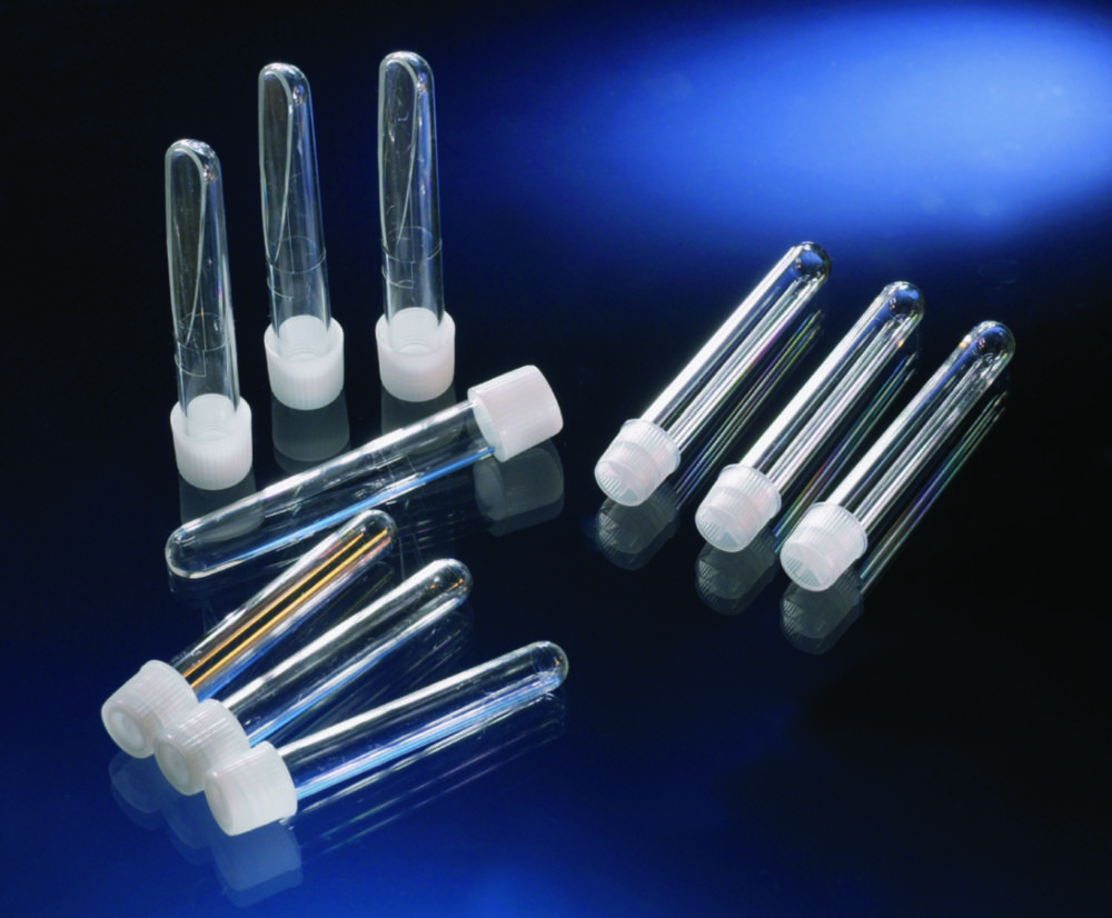 Cell culture tubes, 100 x 14 mm, PS, PE screw cap, round bottom ...