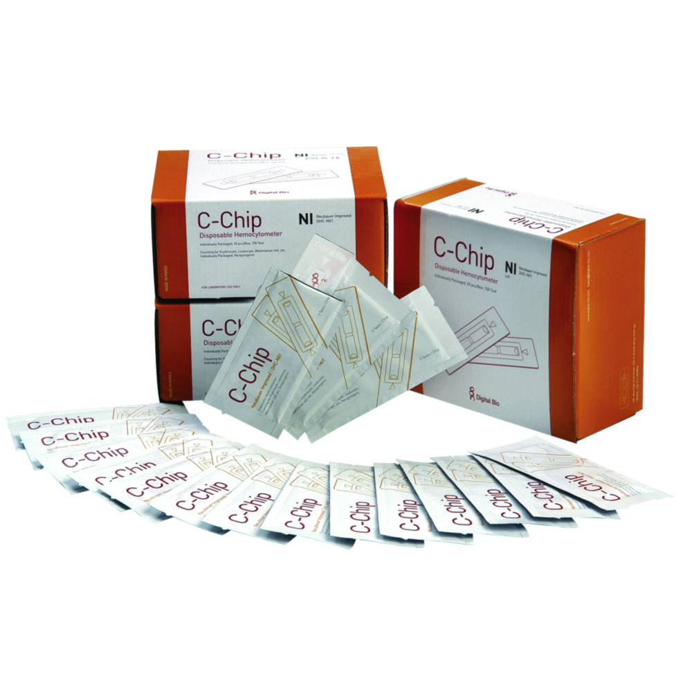 Burker Turk counting chamber CChip 100µm disposable, for 100 tests