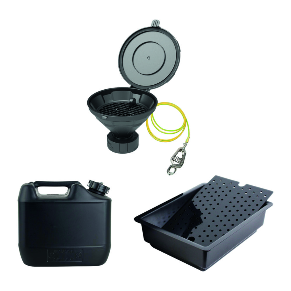 Safety Waste Set Canister S60 10 L Lid funnel S60 Collecting tray PE