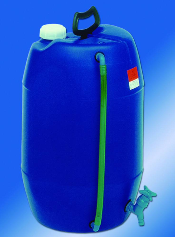 Carboys,PE,blue,cap. 10 ltrs with level display tube and stopcock