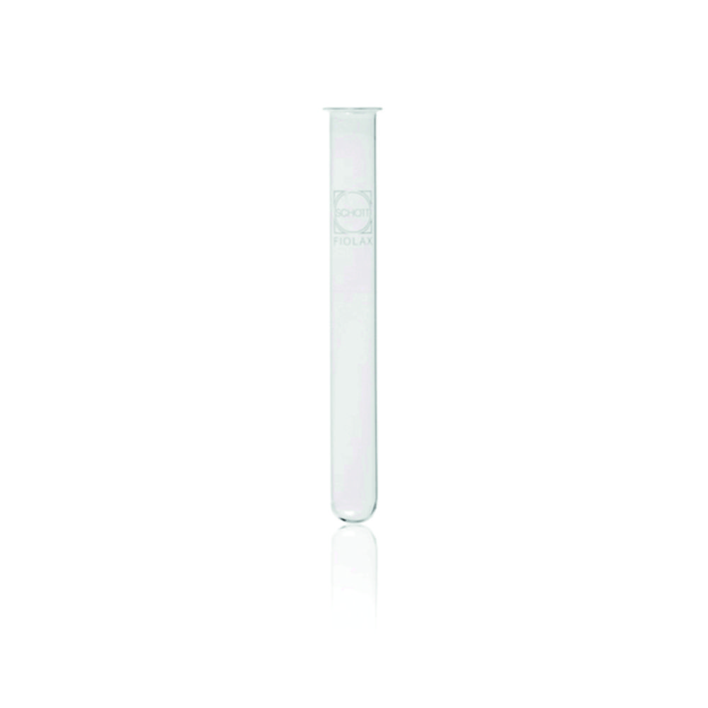 Test tubes,FIOLAX,with rim,12 x 100 mm,pack of 100 | LabFriend ...