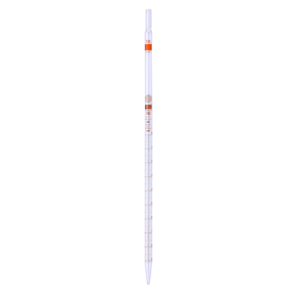 Graduated pipette 0.50.01 ml, 360 mm length class AS, main point ring