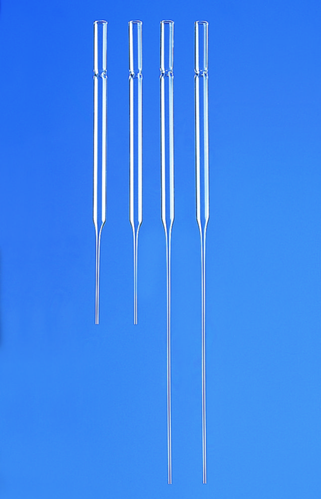 Pasteur pipettes, sodalime glass total length approx. 270 mm cap