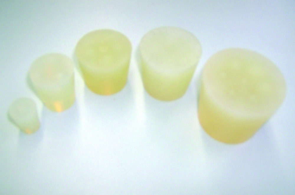 15 Rubber Laboratory Stoppers - Size 3 Two Holes 2 Hole Stopper ''Corks - View #4