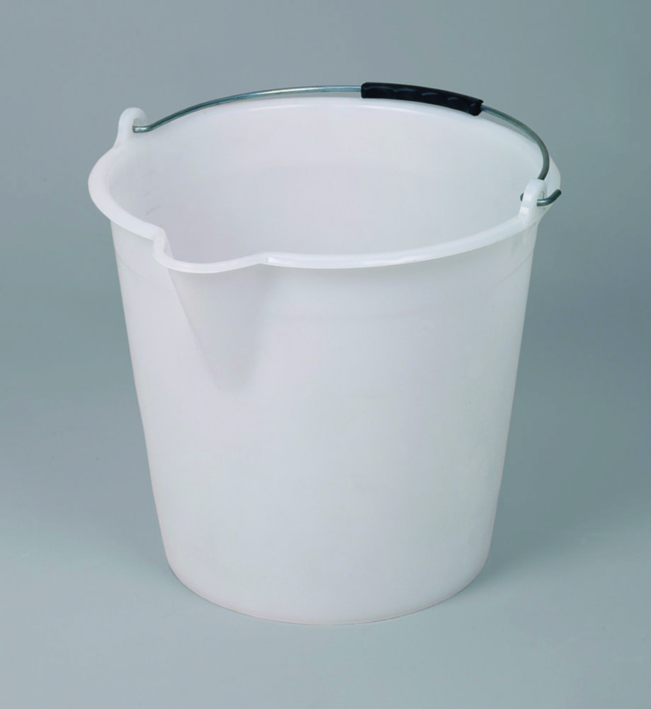 Industry bucket 12 ltr. LDPE with capacity scale, division 1000ml with ...