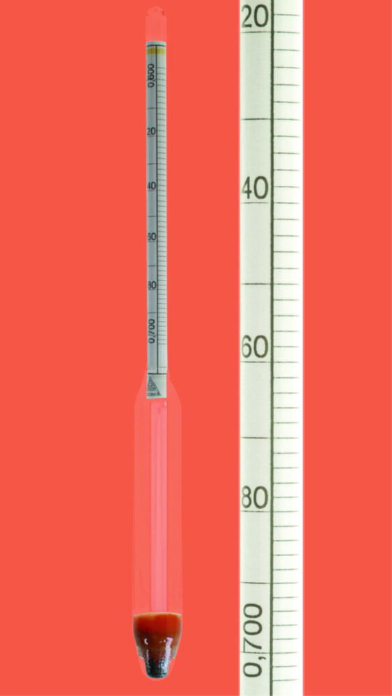 Density hydrometer 1.100 - 1.200 300 mm long, w/o thermometer ...