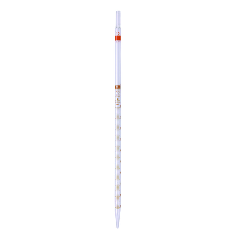 Graduated pipettes, clear glass 500,2ml, amber graduation LabFriend