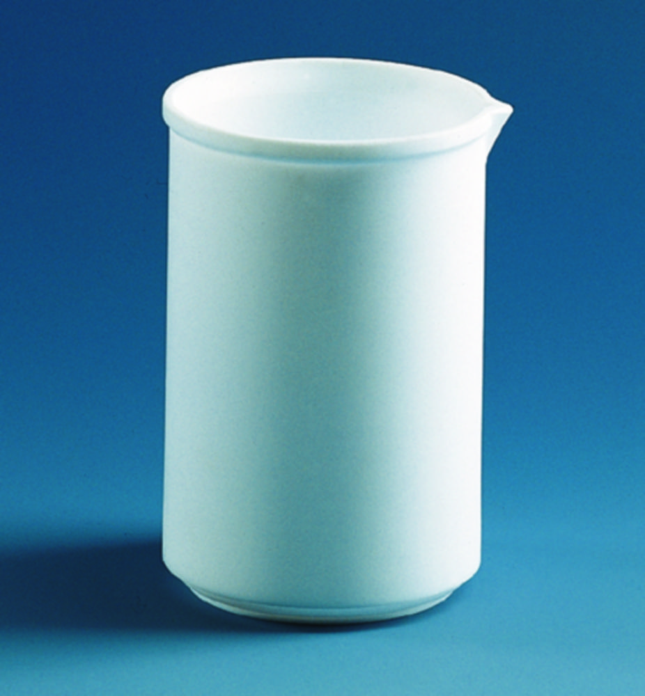 Beaker 150 ml, PTFE, low form h. 70 mm x Ø 60 mm, non-graduated, with ...