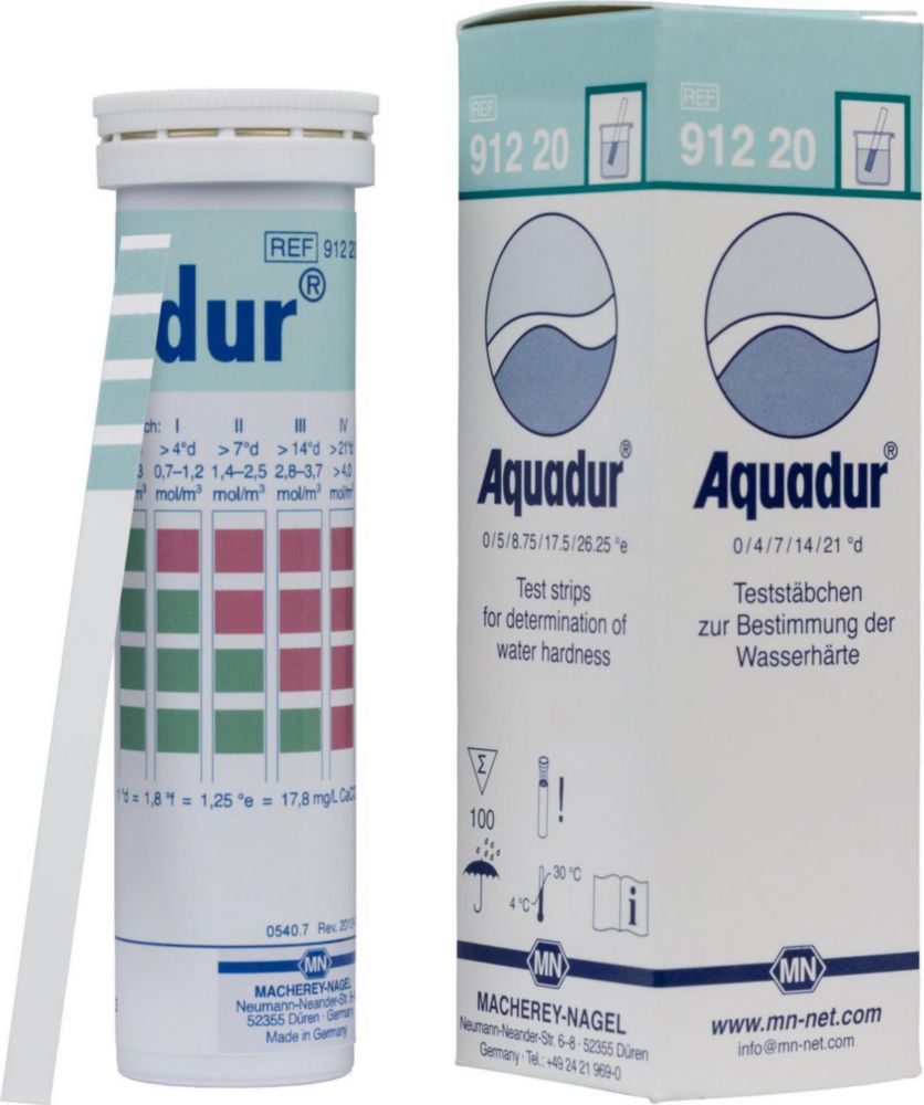 Test strips AQUADUR,for water hardness range steps:3-4-7-14-21°d,pack ...
