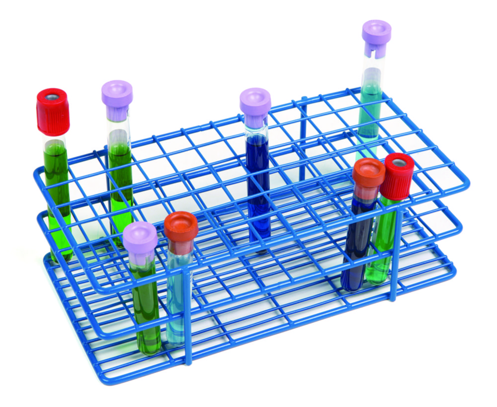 Test tube rack 6x12, blue wire | LabFriend India