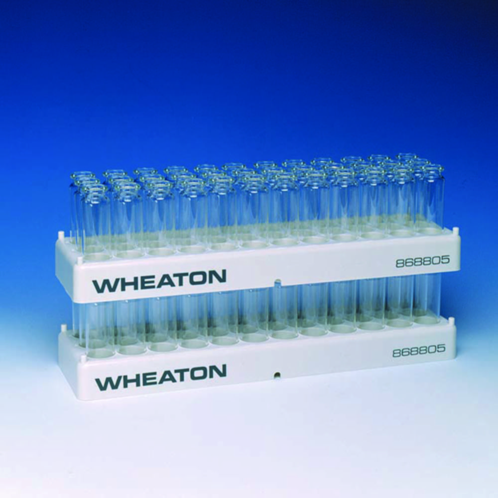 DWK DURAN Wheaton Racks PP for 5x10 Vials Max Ø28mm 868806 (Pack of 5 ...