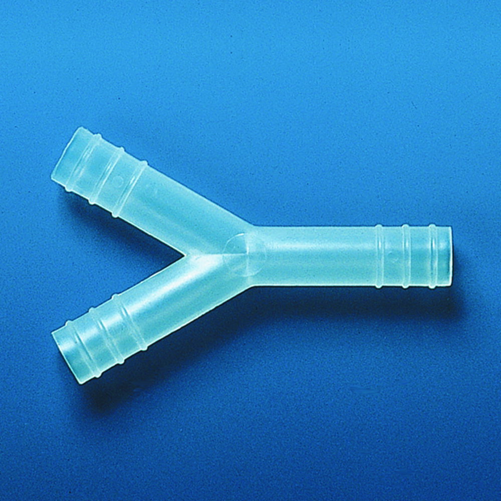 Tubing connector, PP, Y-shape f. tub.inner dia. 8-9 mm tot. l. 64 mm pack of 20