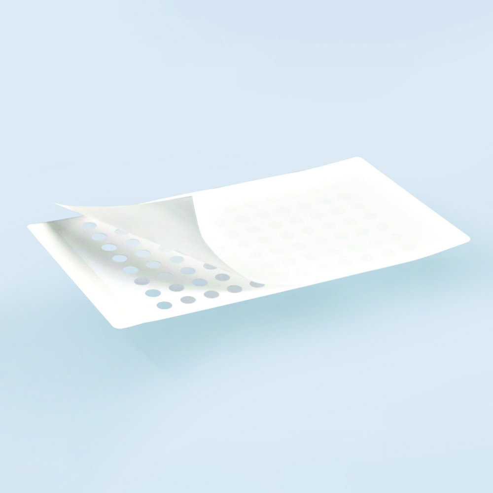 Sealing film for microplates self-adhesive, for automation, PP/PE pack of 50