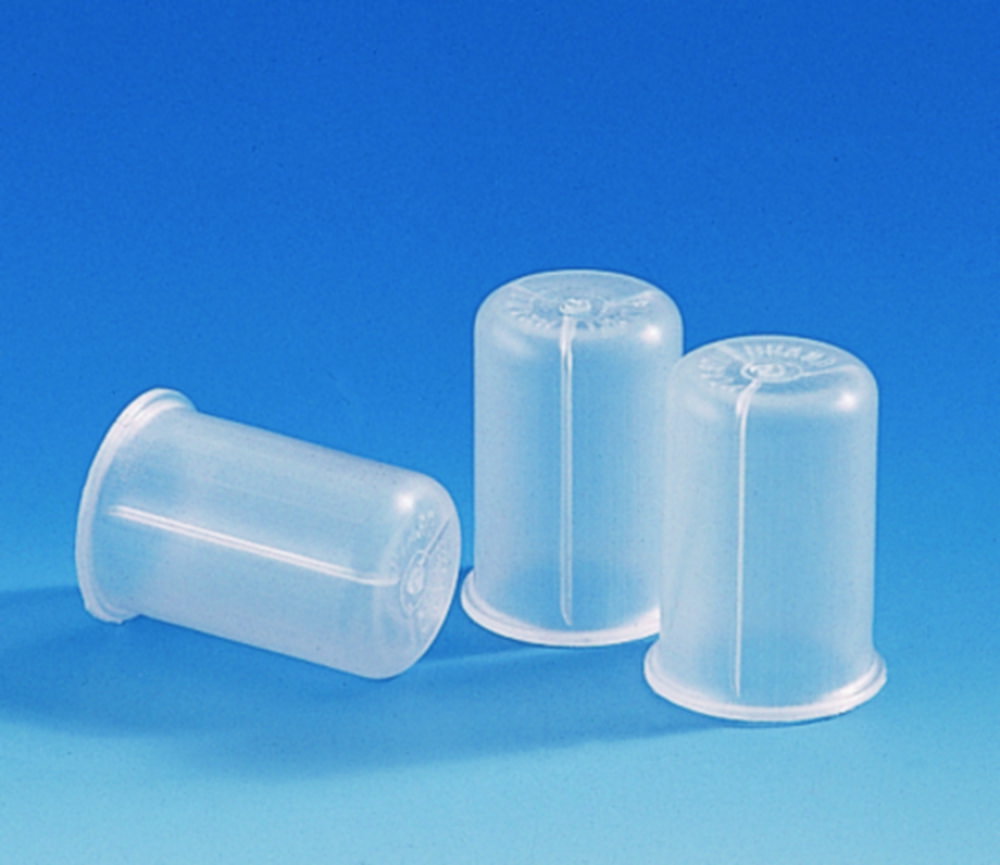 Buret caps, PLASTIBRAND, PP inside diam. 20 mm, 30 mm high pack of 10