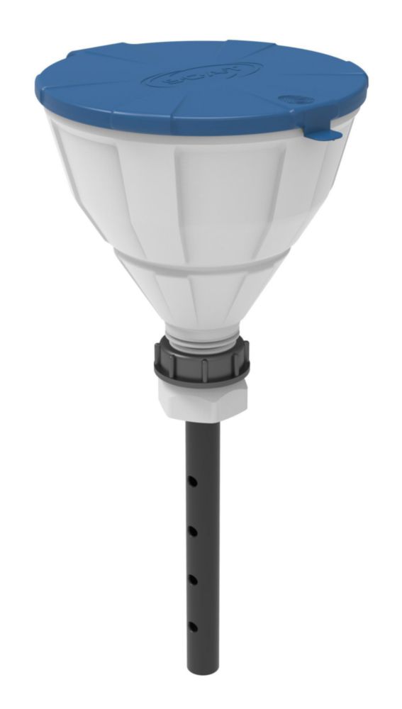 Funnel with ball "ARNOLD", V2.0, S50 PE-HD white, with lance (220 mm)