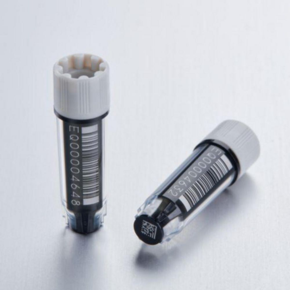CryoStorage Vials 0.5 ml, free of Dnase RNase, human DNA, endotoxin, with 2D SafeCode, individually packed racks, 10x96 vials