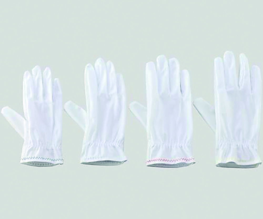 ASPURE Gloves, polyester, dust-free, size S pack of 12 pairs
