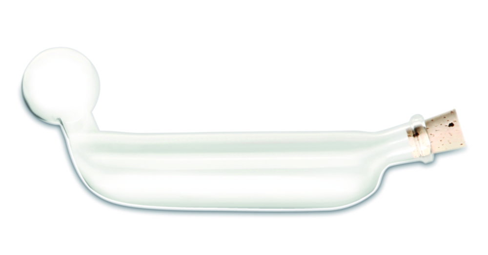 Extraction tube "Majonnier" with round ball, cork stopper w/o. spout, ISO 3889 Form B