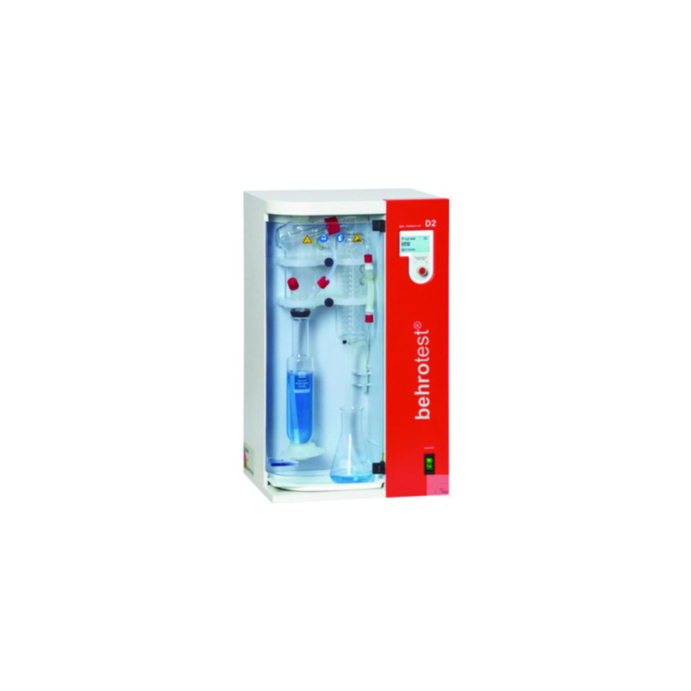 Steam destillation unit D 2 for appointment of organic acids, with erlenmeyer flask 500ml, incl.software