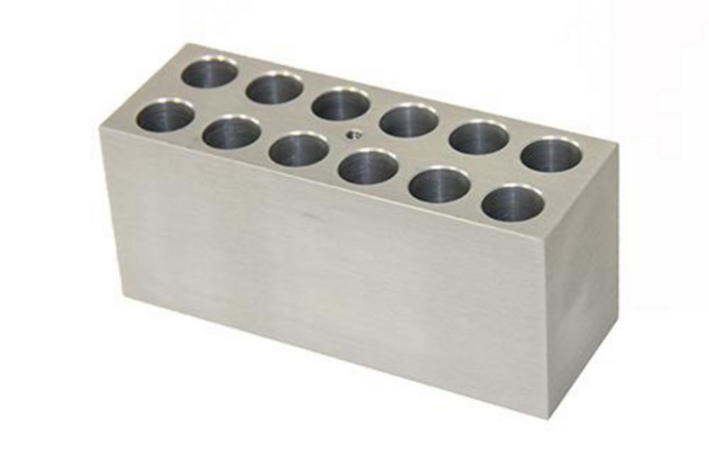 Block QB16 for 12 tubes 16 mm diam. x 50 mm depth