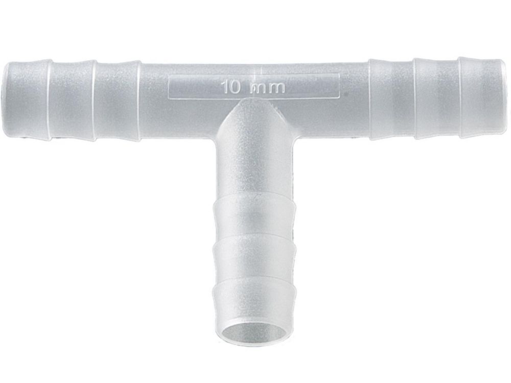 T connectors, PVDF 10 mm pack of 10