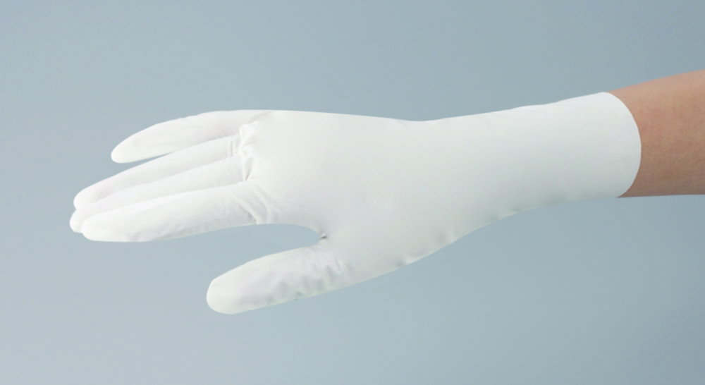 ASPURE Cleanroom gloves, size XS palm PU-coated back, polyester, seamless, pack of 10 pair