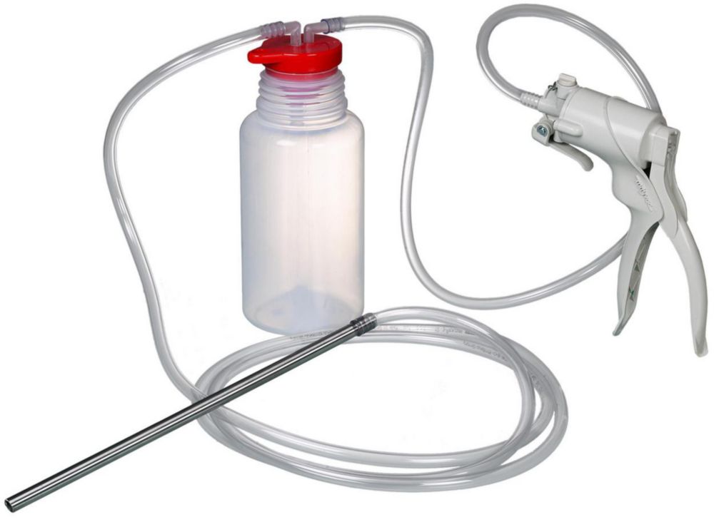 Liquid sampler with tubing, bottle 1000ml and hand pump