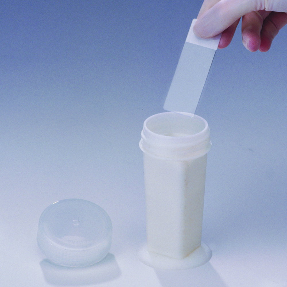 BEL-ART-Colouring cuvette acc.Coplin 10 OT, 25 x 75 mm, with screw-cap