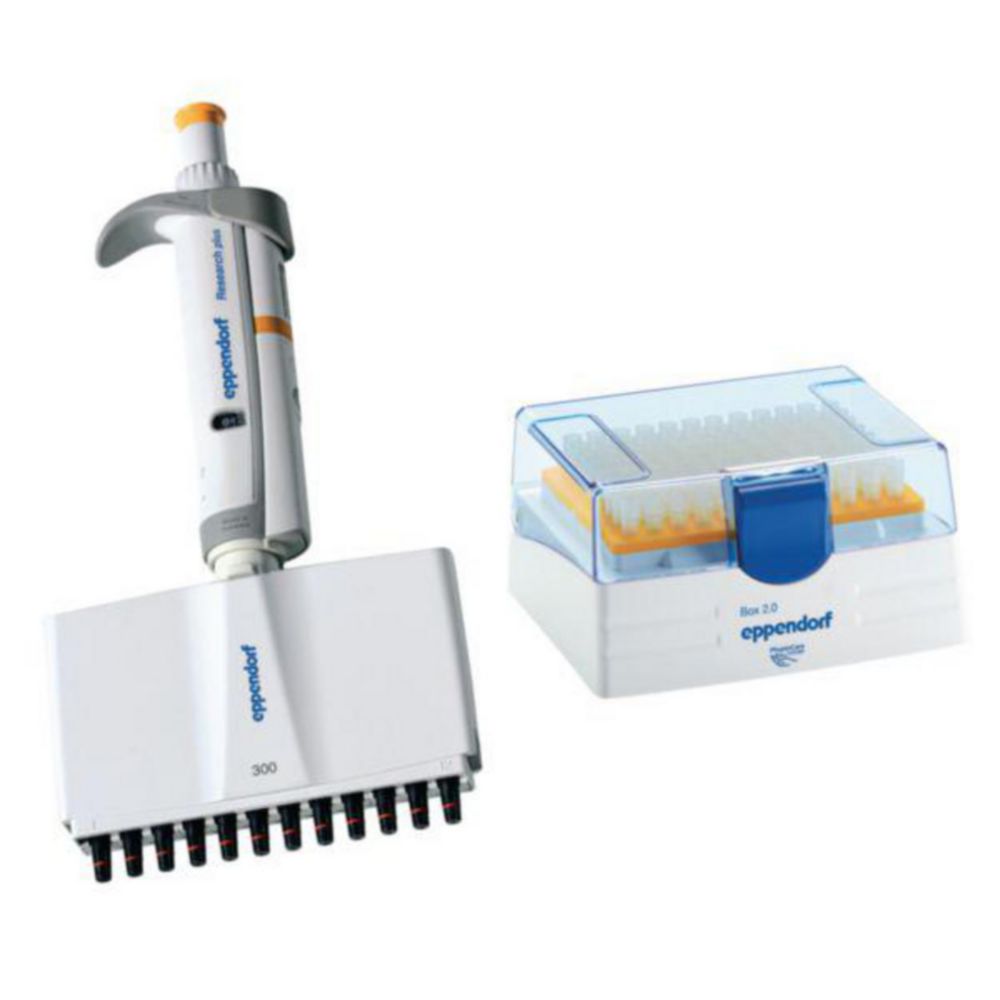 Research® plus, 12-channel, variable 30 - 300 µL, orange