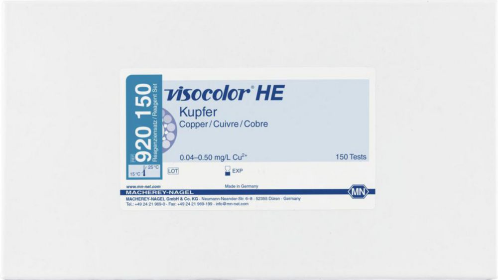 VISOCOLOR HE reagent set Copper 0,04 - 0,5 mg/l