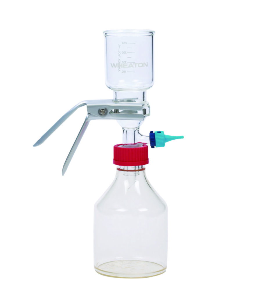 WHEATON-Vacuum filtration 47mm, assembly with fritted support and 1 Liter Reservor