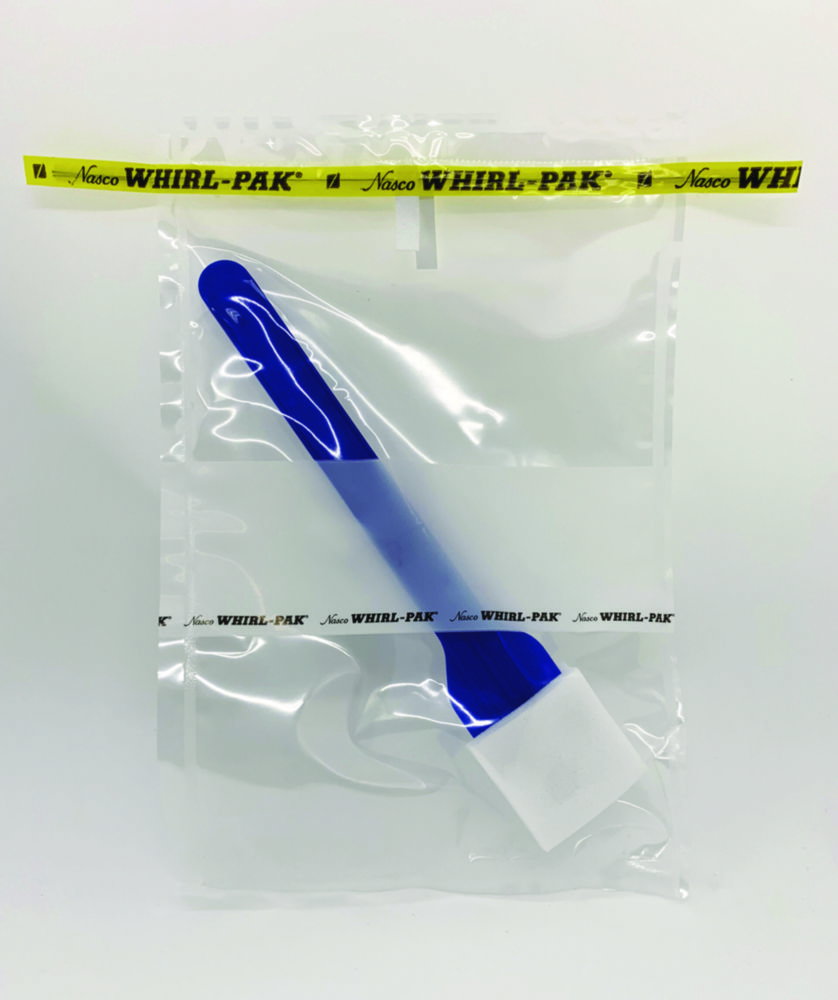 Whirl-Pak® Dry PolyProbe® sample bags 150x230 mm with writing field, PE, with sponge spatula, sterile, capacety 710 ml, pack of 100
