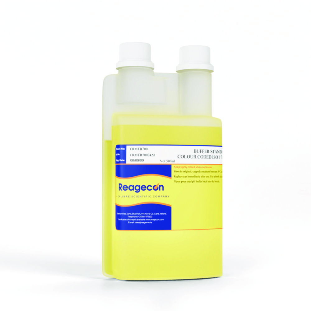 Buffer Standard pH 7.00 at 25°C Technical Colour Coded ISO 17034 Certified Reference Material 500ml