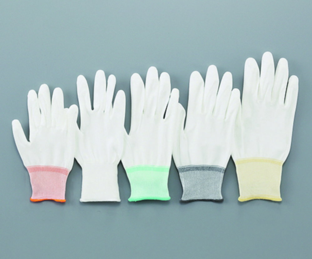 ASPURE Gloves, polyester, size L PU-coated palm, high grip, pack of 10 pairs