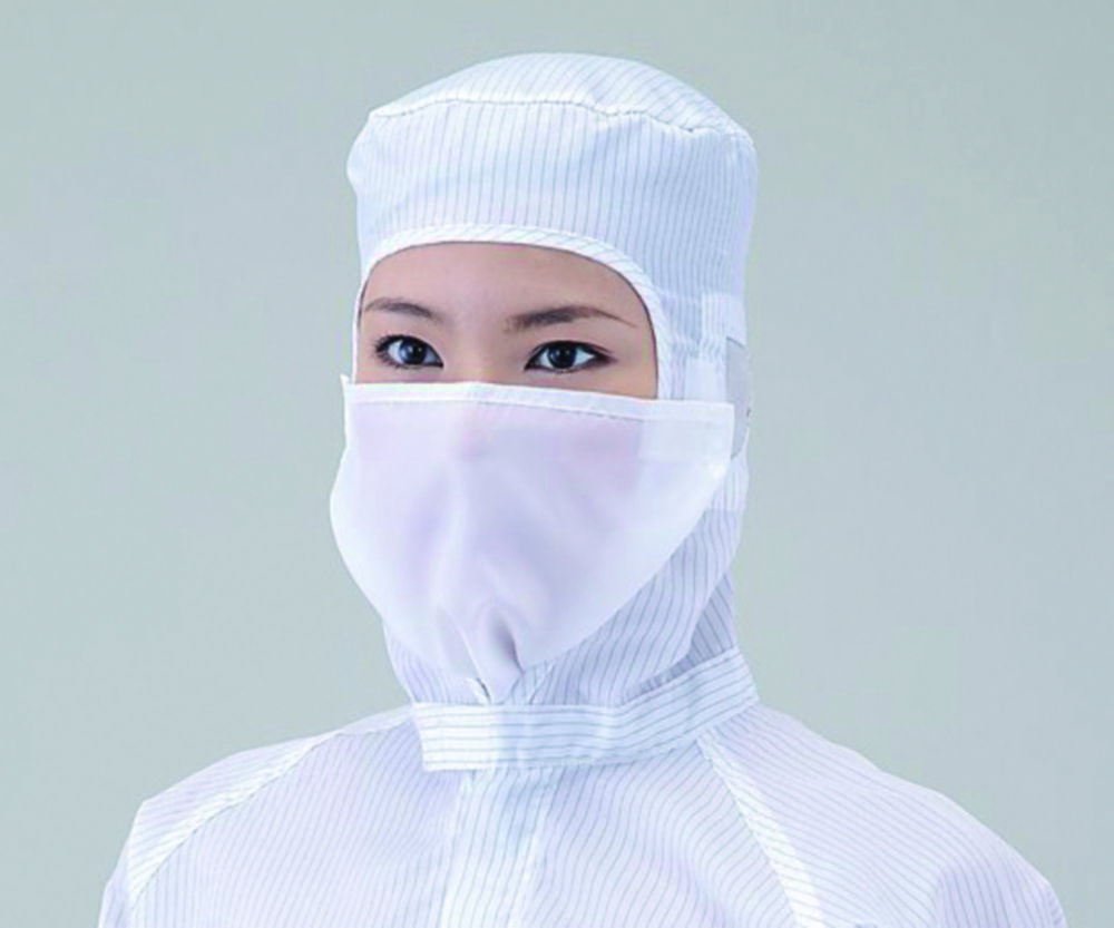 ASPURE Reinraum mask for cleanroom Overall 11120B, white, polyester, type TM