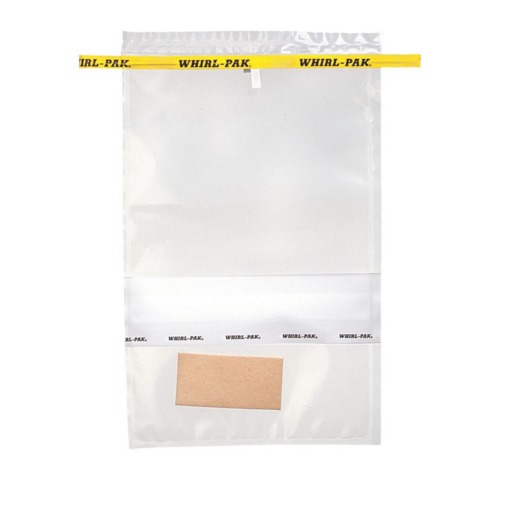 Whirl-Pak®-Sample bags 190x300 mm with writing field, PE, with Speci-Sponge®