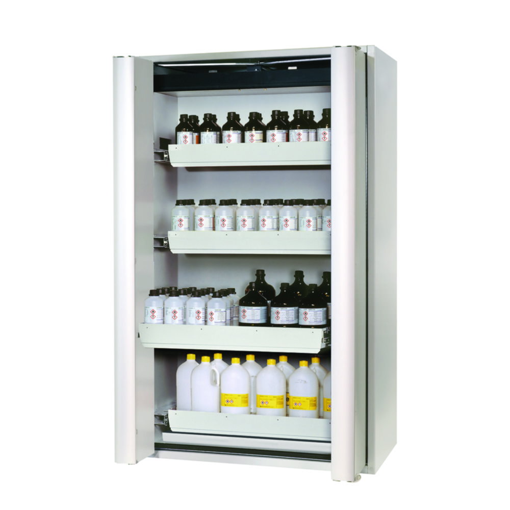 Safety cabinet S-PHOENIX Vol.2-90 FDAC 1200x615x1968mm, incl.4 drawers, RAL 7035