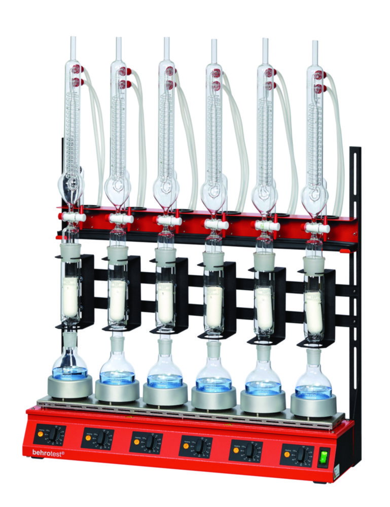 Serial heating system R 106 T after Twisselmann, 100 ml, for 6 samples with round pistons